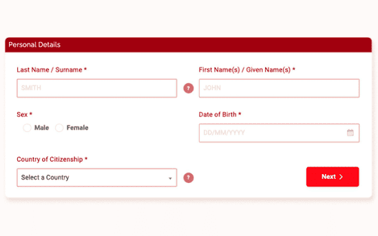 Fill out your personal information